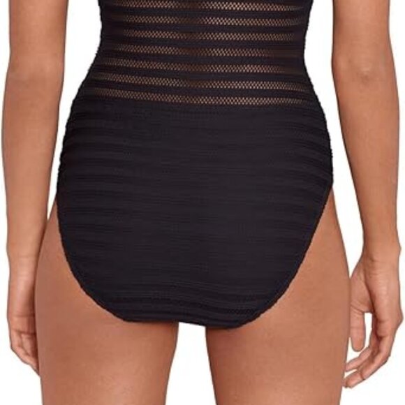 Ralph Lauren Ottoman Mesh Square Neck One Piece Various Sizes - Picture 5 of 5